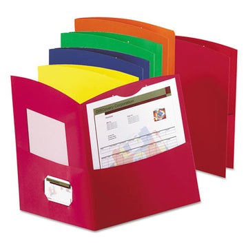Oxford™ Contour Twin-pocket Recycled Paper Folders, 100-sheet Capacity, 11 X 8.5, Assorted Colors, 25-box freeshipping - TVN Wholesale